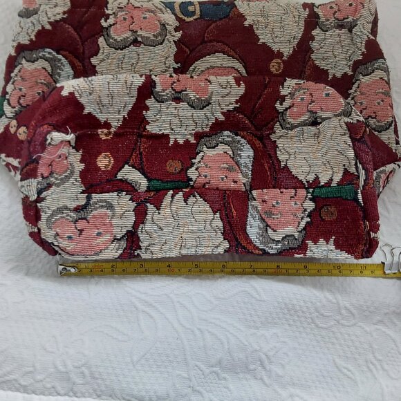Santa Claus handmade tote bag cotton with snaps - Picture 6 of 7